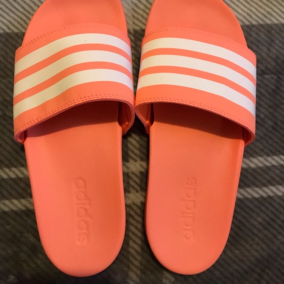 adidas slides peach